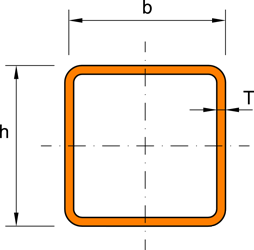 Square Tube Painted technical reference image